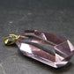 Amethyst Sterling Silver Gold Plated Pendant From Brazil - 1.4" - 6.05 Grams