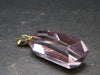 Amethyst Sterling Silver Gold Plated Pendant From Brazil - 1.4" - 6.05 Grams