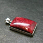 Thulite Silver Plated Pendant From Norway - 1.2" - 6.04 Grams