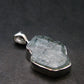 Blue Zircon Gem Crystal Silver Pendant From Cambodia - 1.1" - 5.32 Grams