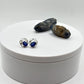 Vintage Sterling Silver Sapphire Stud Earrings | September Birthstone