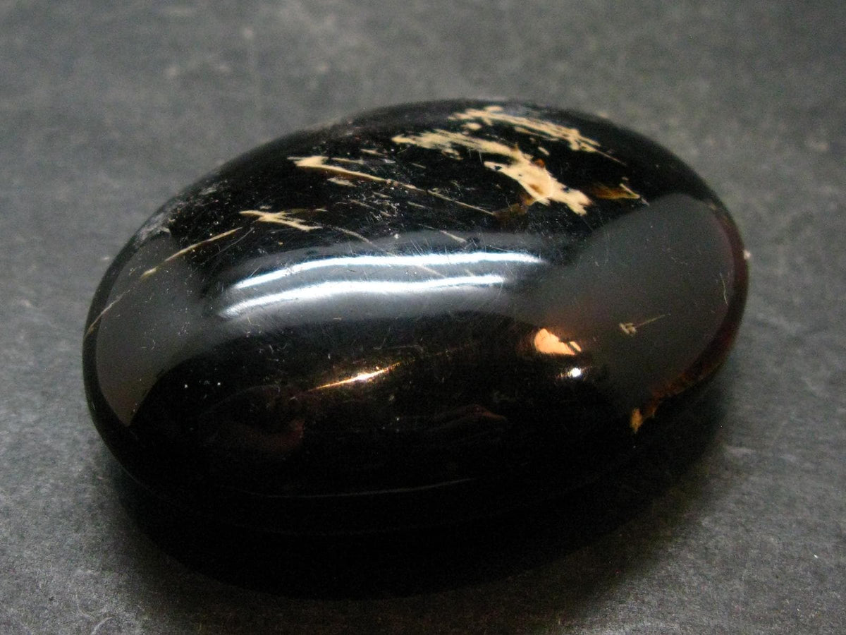 Rare Large Blue Amber Tumbled Piece Fluorescent From Indonesia - 2.1" - 24.11 Grams