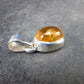 Imperial Topaz Crystal Silver Pendant from Brazil - 0.7" - 2.26 Grams