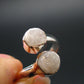 Very Rare White Cryolite 925 Silver Ring from Greenland - Size 7 - 2.34 Grams
