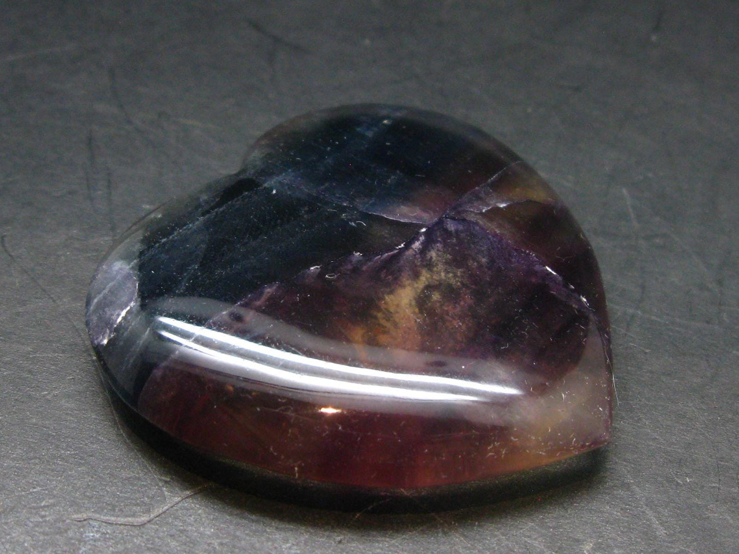 Large Tumbled Natural Fluorite Heart from China - 1.9" - 48.65 Grams