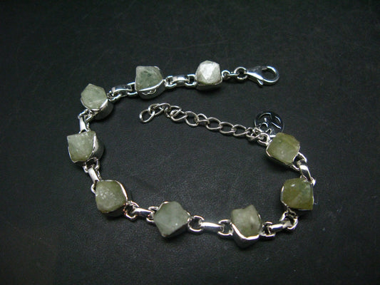 Rhodizite Rhodozite Silver Bracelet From Madagascar- 7" - 13.6 Grams