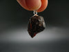 Gem Spessartine Spessartitne Garnet Pendant in SS From Brazil - 1.0" - 5.57 Grams