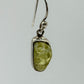Chrysoberyl Raw Stone Earrings Green Yellow Gemstone Silver Dangle Earrings Minimalist Jewelry Gift