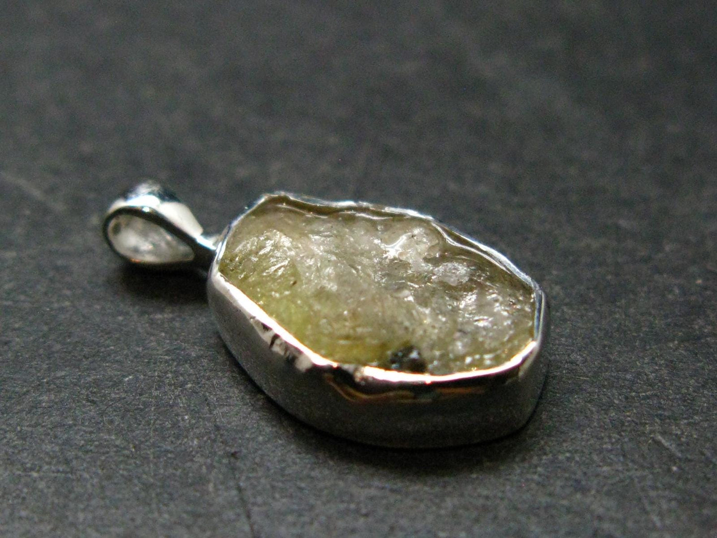 Rhodizite Rhodozite Crystal Silver Pendant from Madagascar - 0.8" - 1.58 Grams