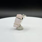 Raw Pink Stone Charm | Natural Crystal Silver Drop