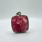 Cobalto Calcite Pendant Pink Gemstone Silver Necklace Natural Crystal Jewelry Healing Stone Gift