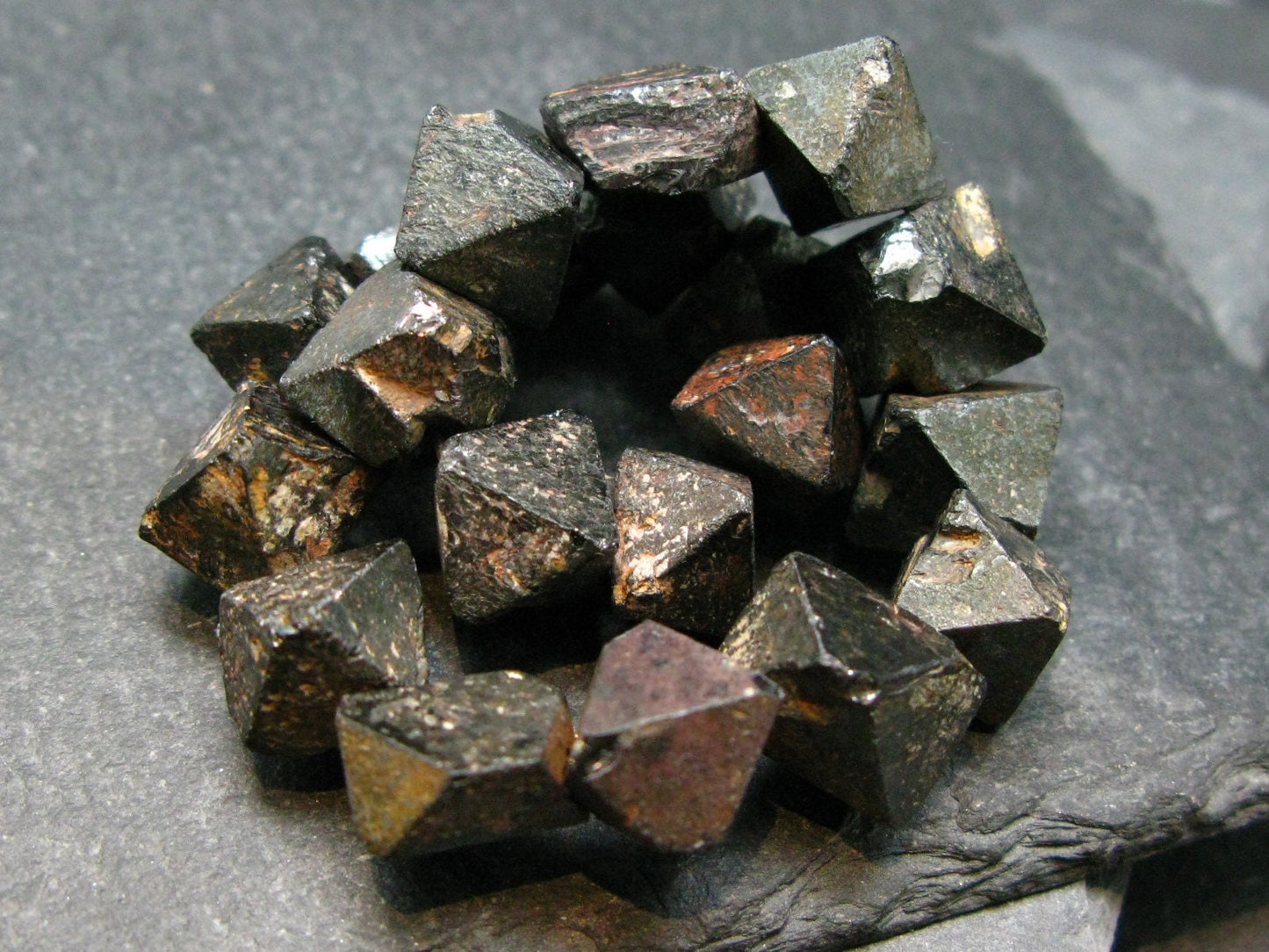 Magnetite Crystals Genuine Bracelet ~ 7 Inches ~ 12mm Crystal Beads