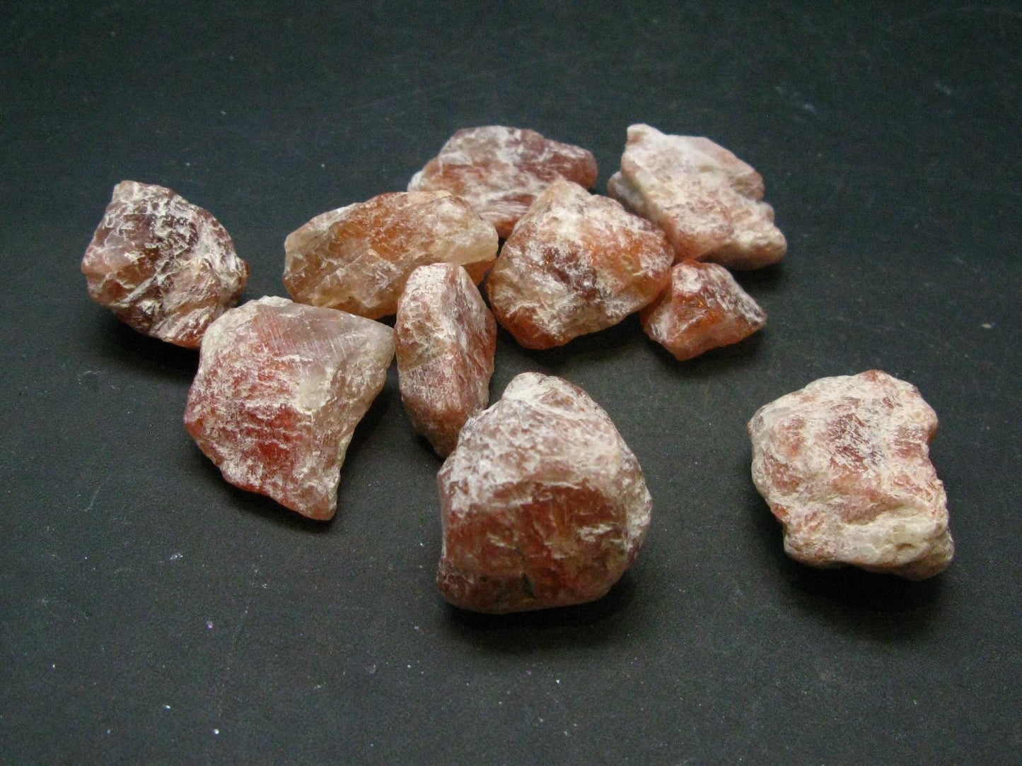 Lot of 10 Sunstone Raw Crystals From Tanzania - 430.65 Carats