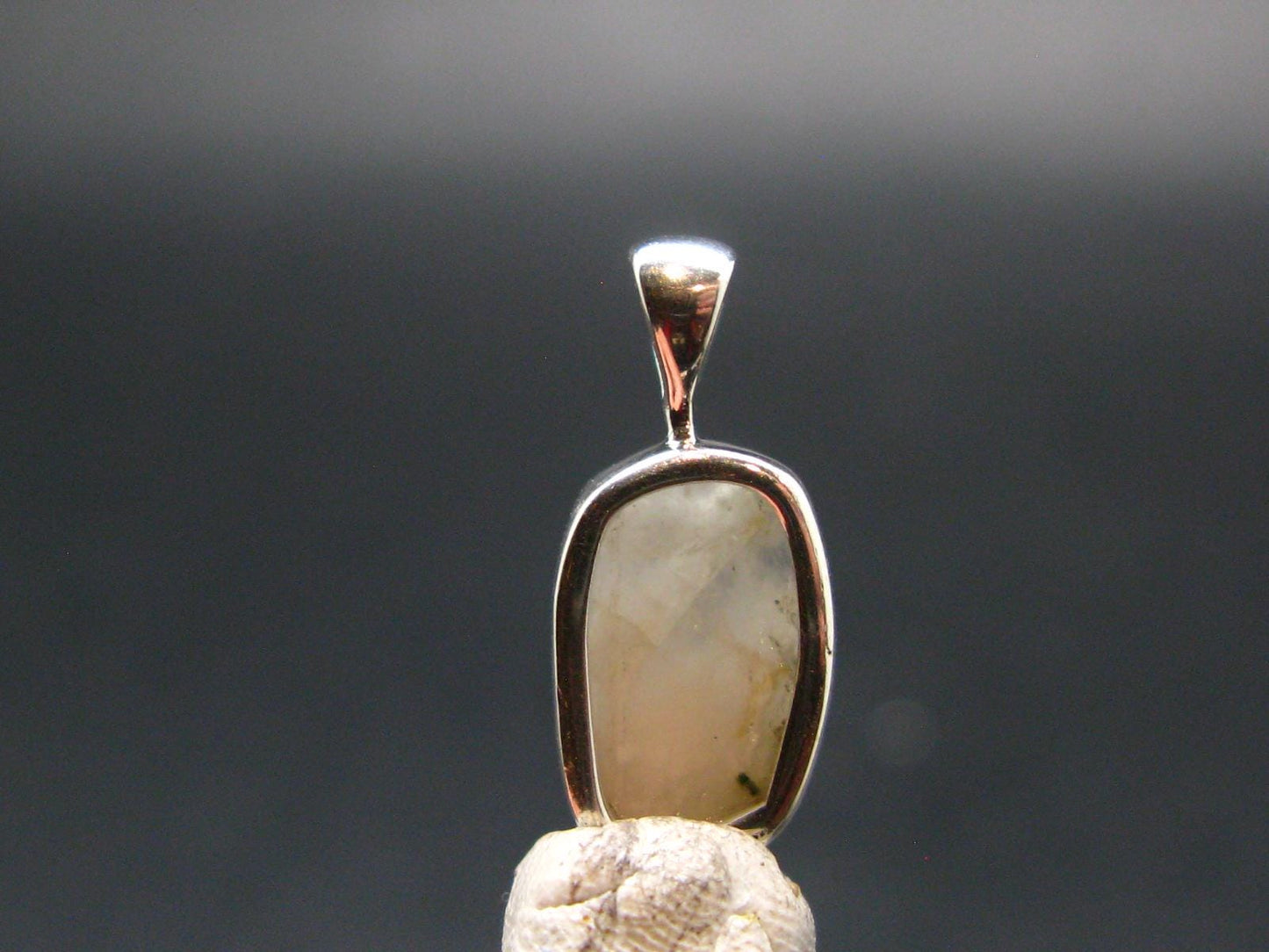 Phenakite Phenacite Silver Pendant from Nigeria - 0.7 Inches - 1.18 Grams