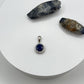 Sapphire Halo Pendant | Sterling Silver Necklace, September Birthstone
