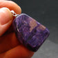 Rare High-Quality Charoite Pendant In SS From Russia - 1.4" - 8.46 Grams