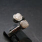 Very Rare White Cryolite 925 Silver Ring from Greenland - Size 8 - 2.47 Grams