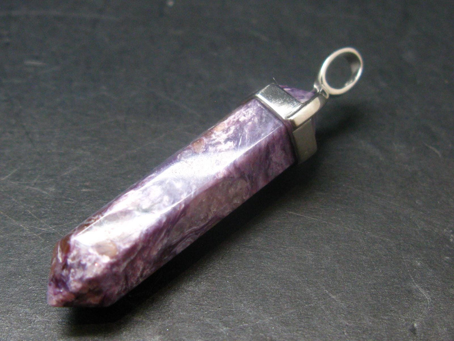 Rare High-Quality Charoite Pendant From Russia - 1.7" - 5.30 Grams