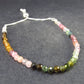 Watermelon Tourmaline Silver Bracelet From Brazil - Size Adjustable - 2.84 Grams