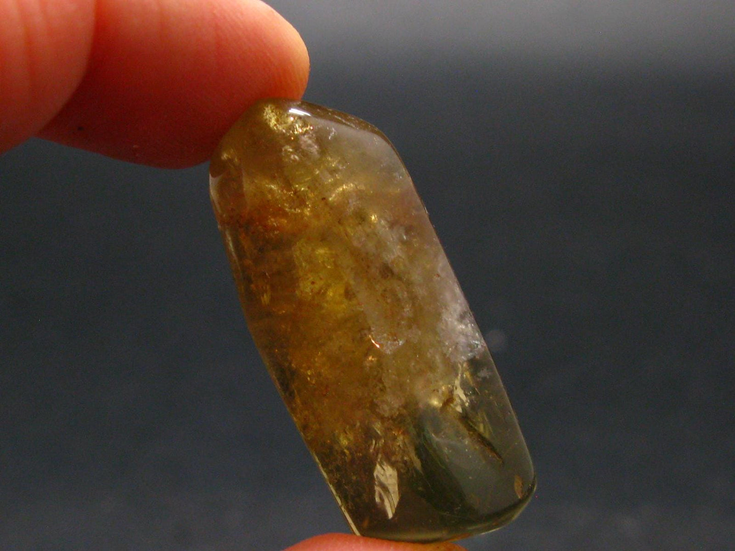 Nice Untreated Unheated Citrine Tumbled Stone from Zambia - 66.25 Carats - 1.3"