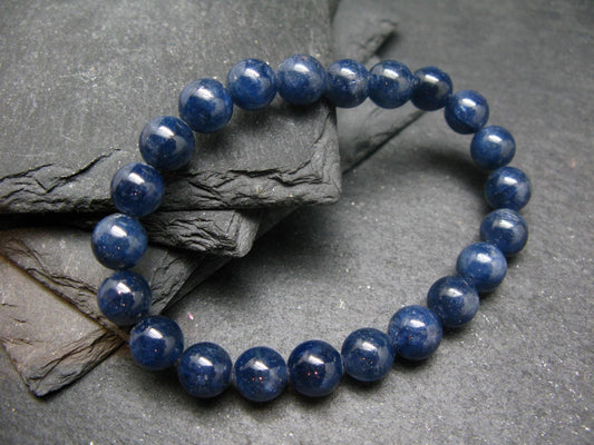 AAA Grade Gem Blue Sapphire Genuine Bracelet ~ 7 Inches ~ 8.5mm Round Beads