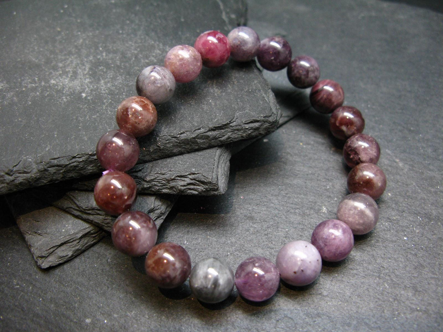 Gem Spinel Genuine Bracelet ~ 7 Inches ~ 10mm Round Beads