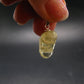 Agni Gold Danburite Tumbled Sterling Silver Pendant from Tanzania - 0.9" - 2.41 Grams