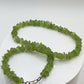Peridot Chip Necklace | Raw Gemstone Beaded Jewelry, August Birthstone