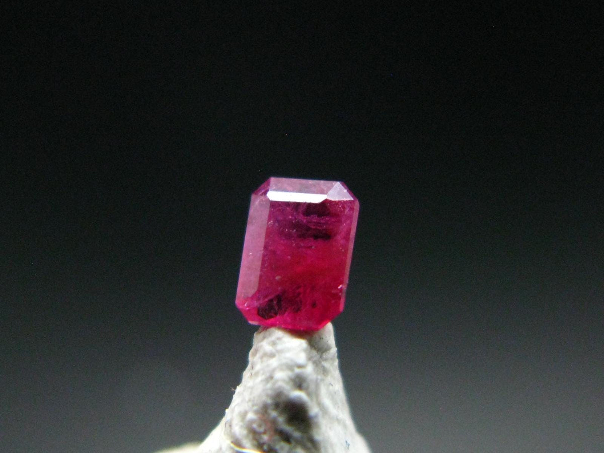 Beautiful Rare Gem Bixbite Red Beryl Emerald Cut Stone From Utah USA - 0.16 Carats - 3.7x2.5mm