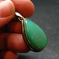 Rich Green Chrysoprase Silver Pendant From Australia - 1.3" - 5.76 Grams