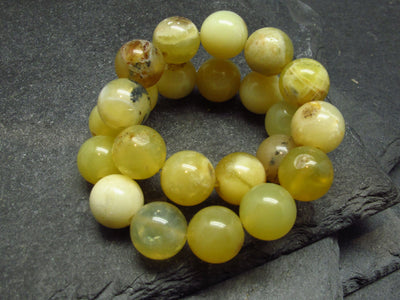 Yellow Opal Genuine Bracelet ~ 7 Inches ~ 8mm Round Beads