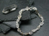 Tibetan Black Quartz Genuine Bracelet ~ 7 Inches ~ 10mm Crystal Beads