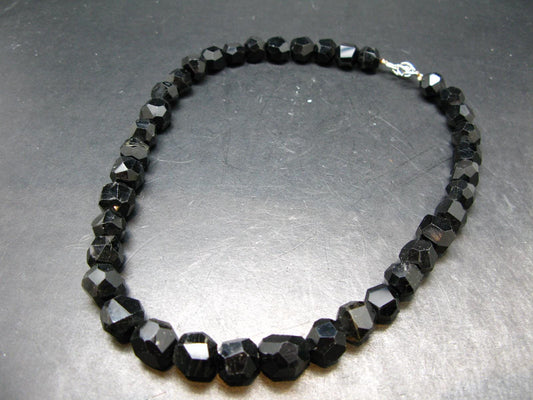 Black Tourmaline Necklace from Brazil - 17"