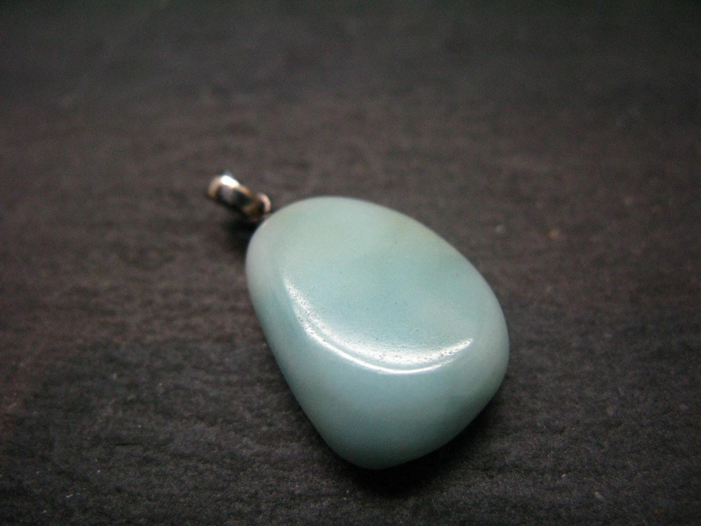 Rare Blue Larimar Pectolite Silver Pendant From Dominican Republic - 1.1" - 4.68 Grams