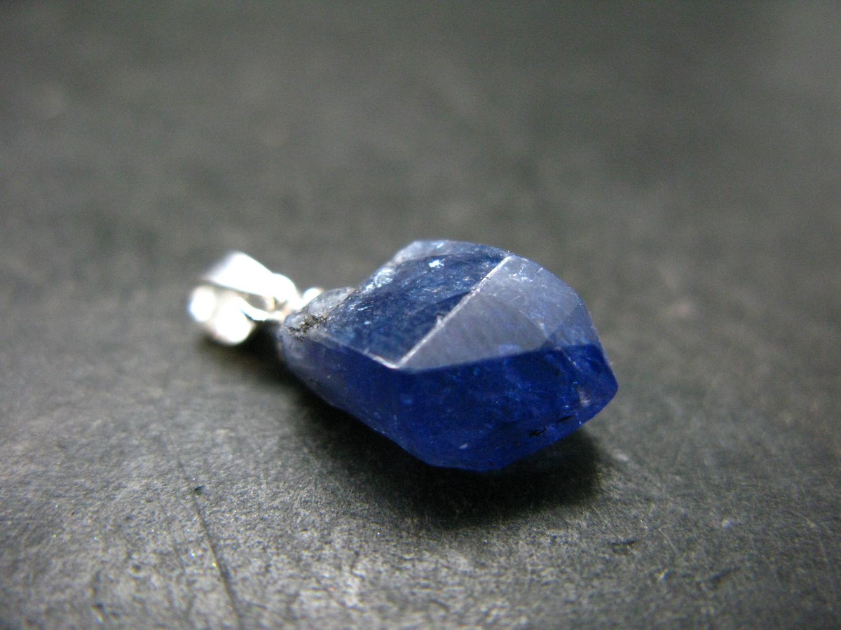 Tanzanite Pendant In Sterling Silver From Tanzania - 0.8" - 1.50 Grams
