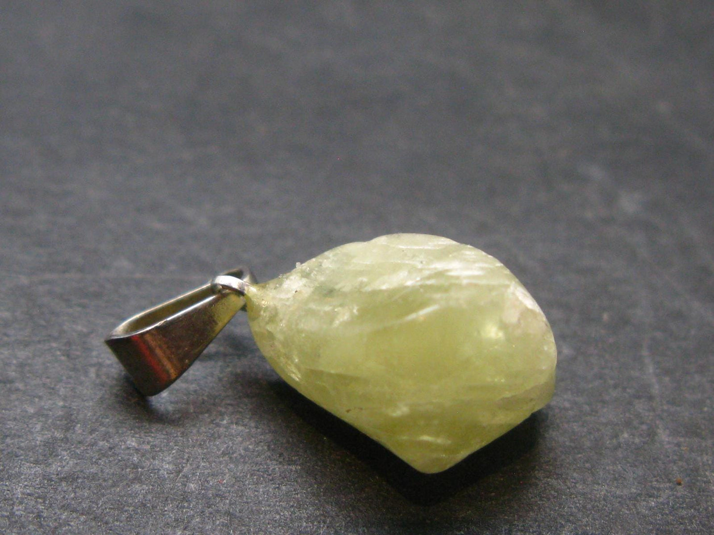 Brazilianite Crystal Silver Pendant From Brazil - 0.7" - 1.9 Grams