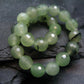 Prehnite & Epidote Genuine Bracelet ~ 7 Inches ~ 8mm Facetted Beads