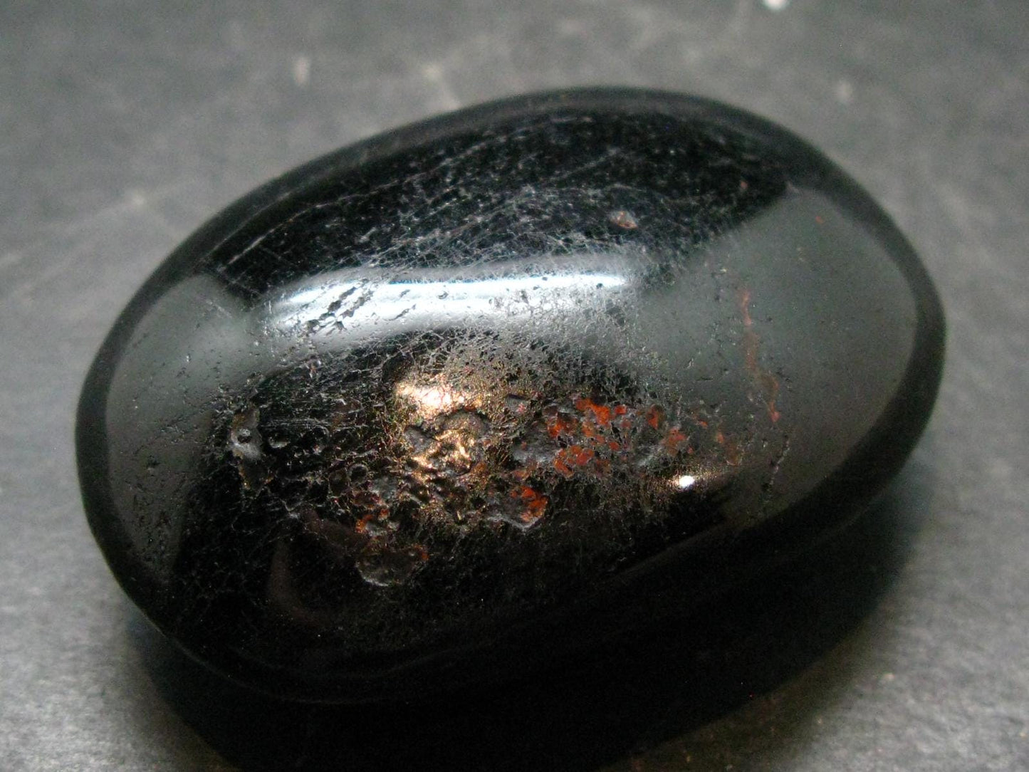 Fine Black Tourmaline Tumbled Stone From Namibia - 2.3"