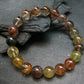 Rutilated Quartz Genuine Bracelet ~ 7 Inches ~ 10mm Round Beads