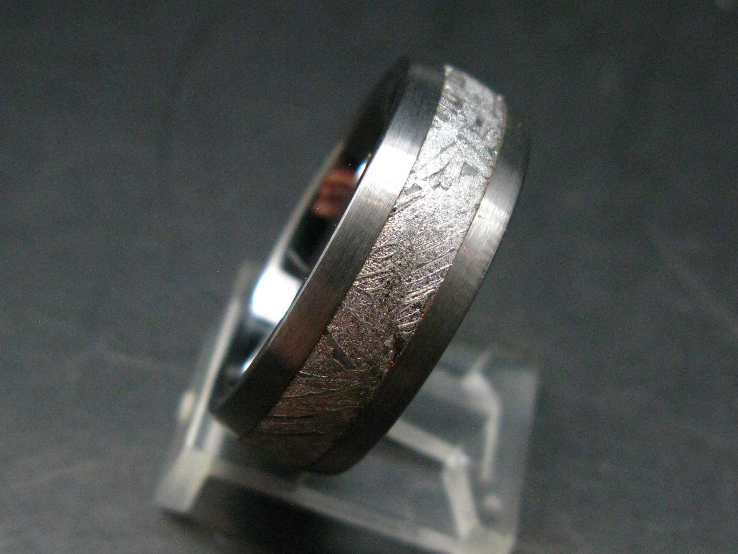 Muonionalusta Meteorite Steel Ring - 13.46 Grams - Size 10