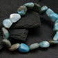Larimar Genuine Bracelet ~ 7 Inches ~ 12mm Tumbled Beads