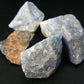 Lot of 5 Natural Rough Unheated Blue Quartz Stones from Brazil