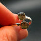 Cute Gem Moldavite Sterling Silver Ring From Czech Republic - Size 9 - 2.40 Grams