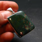 Bloodstone Silver Plated Pendant From India - 1.6" - 8.80 Grams