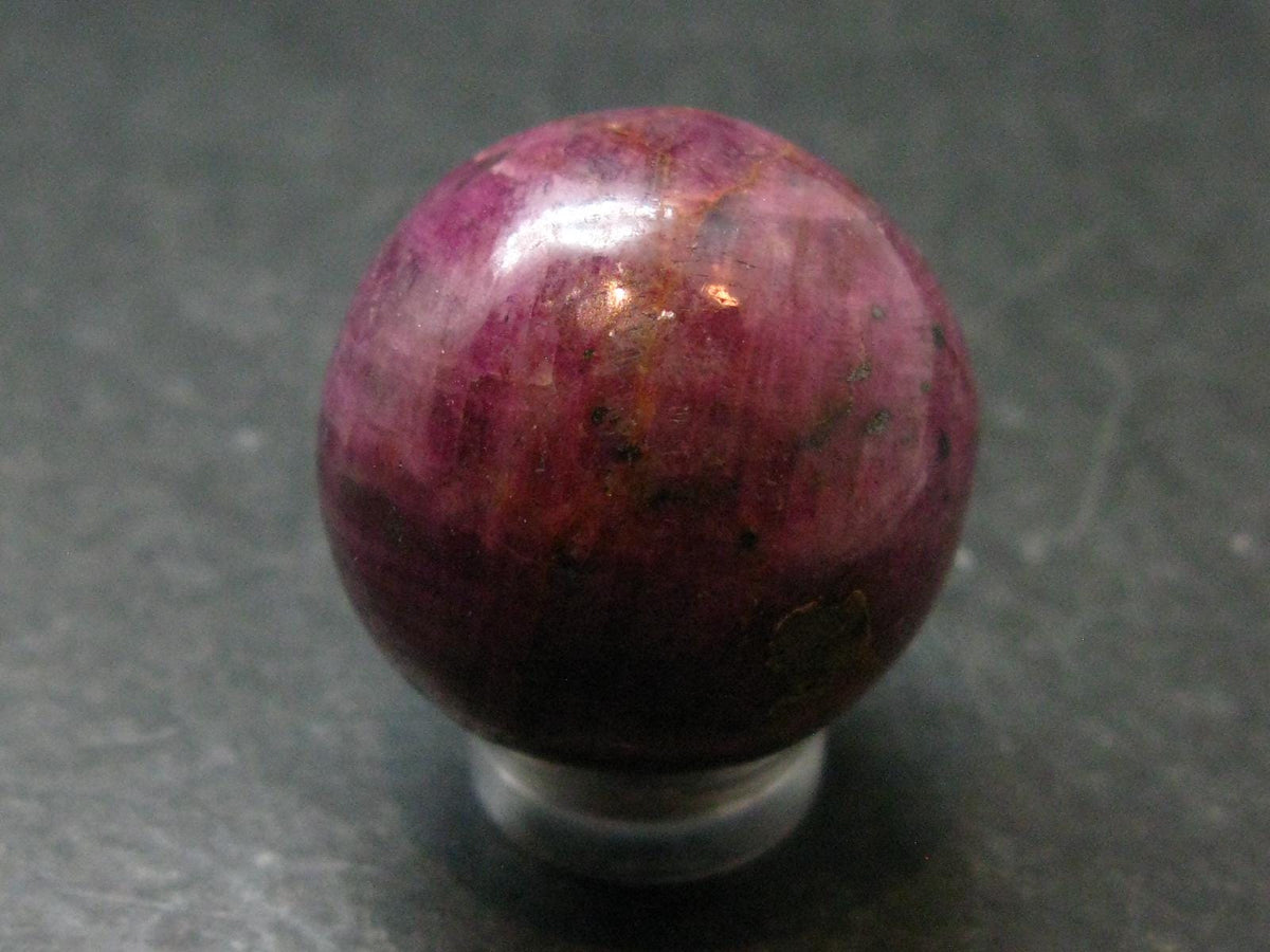 Genuine Ruby Corundum Sphere from India - 1.1" - 40.81 Grams