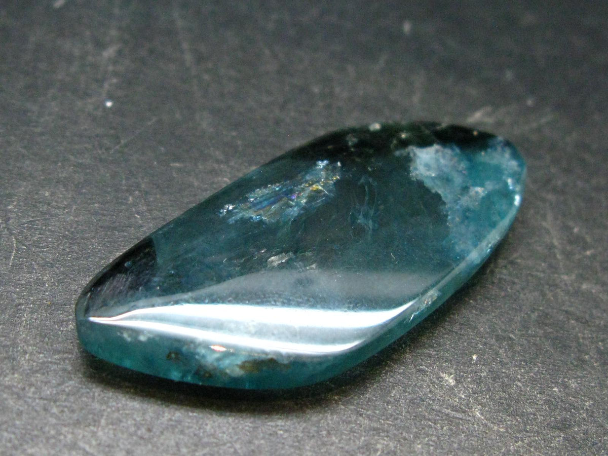 Extremely Rare Tumbled Grandidierite Stone From Madagascar - 1.7" - 37.00 Carats