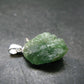 Extremely Rare Raw Gem Green Kornerupine Silver Pendant Crystal From Tanzania - 2.60 Grams - 1.0"