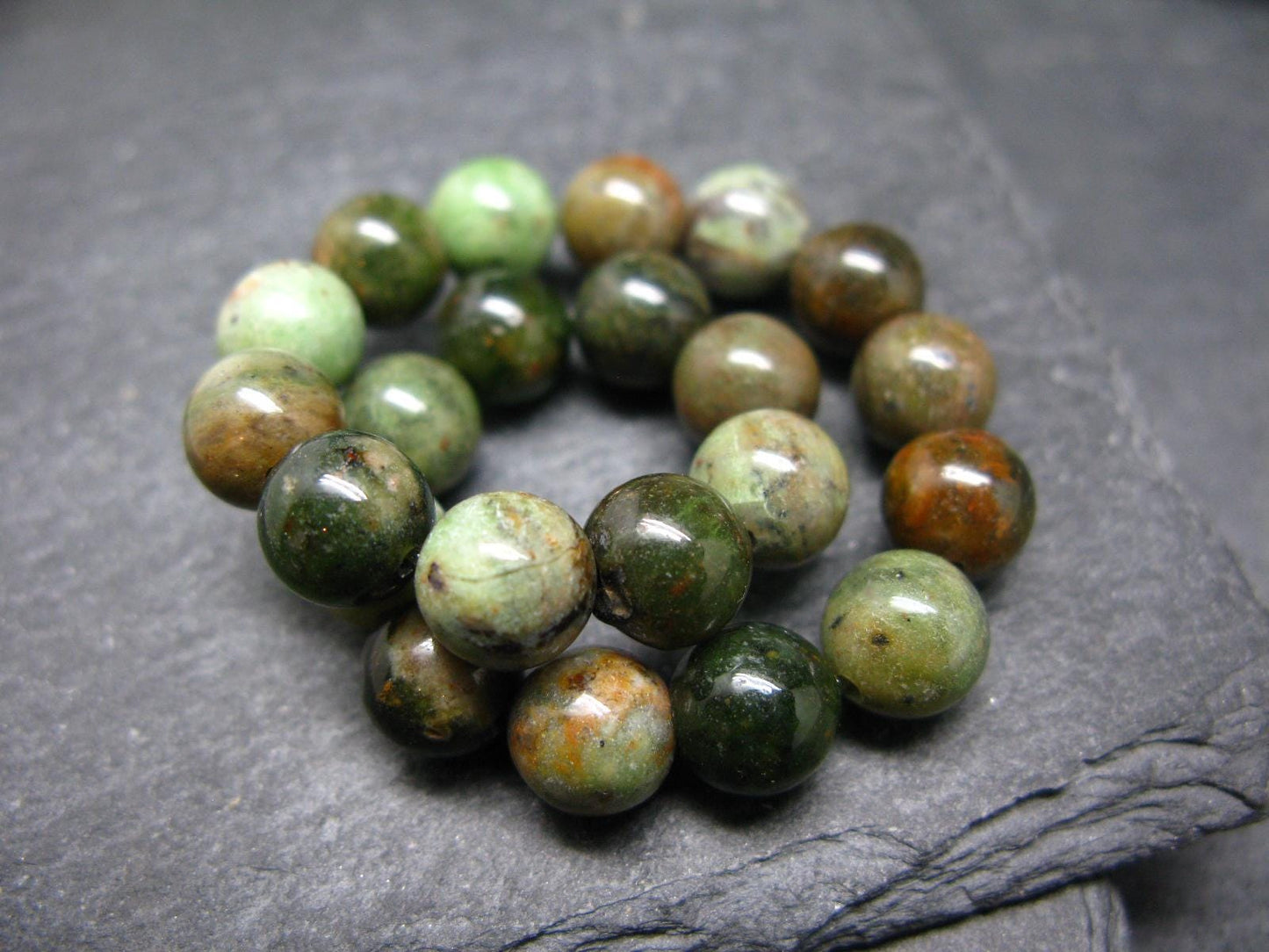 Green Opal Genuine Bracelet ~ 7 Inches ~ 8mm Round Beads