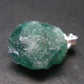 Rare!! Emerald Green Fluorite Crystal Silver Pendant From UK - 5.53 Grams - 0.9"