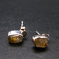 Herderite Stud Earrings Sterling Silver From Brazil - 1.32 Grams